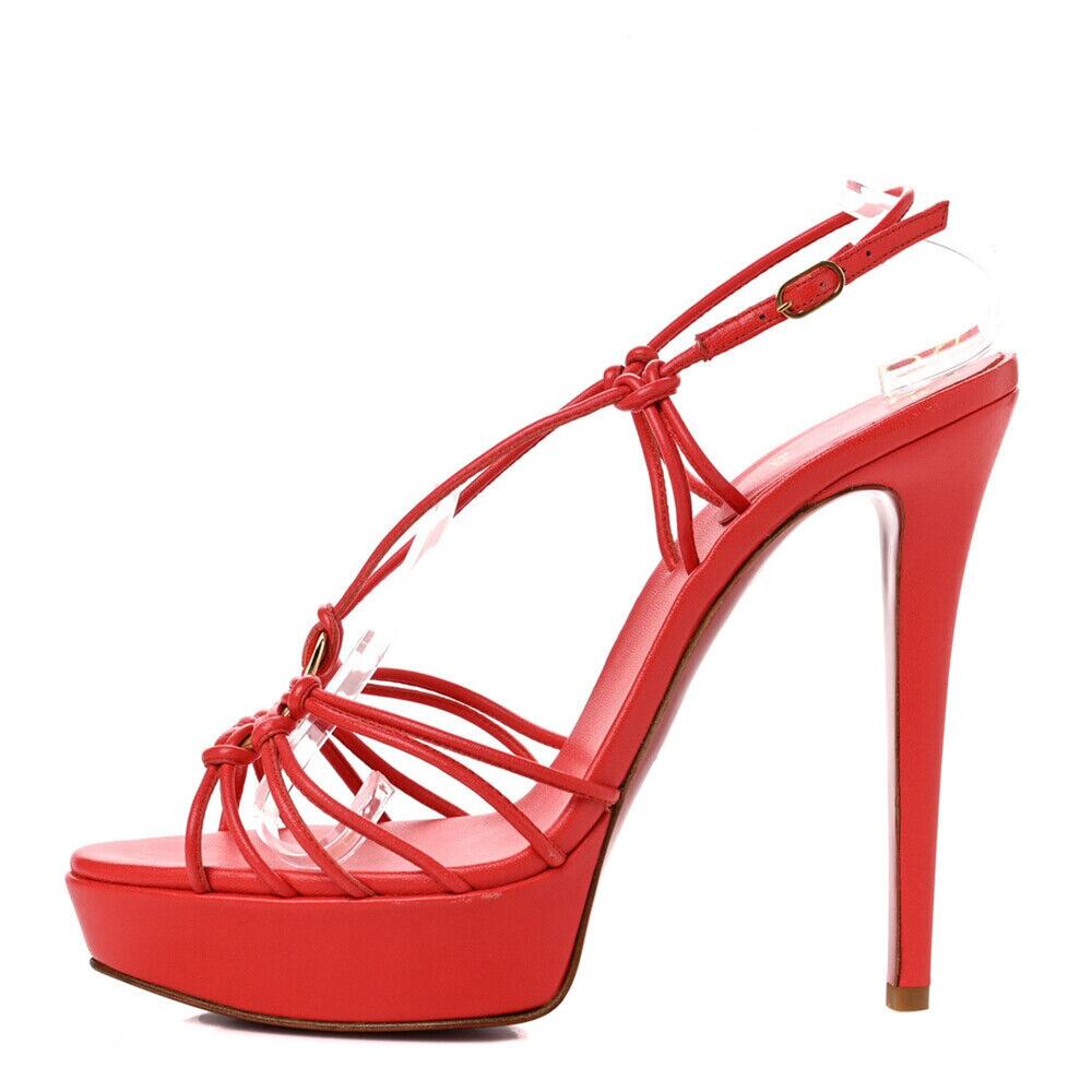 Christian Louboutin NIB Discolilou 140 Stiletto Heel Ankle Strap Platform Sandal